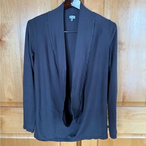 Splendid Top With Long Opening In Front. Pima Cotton. Size L, Grey